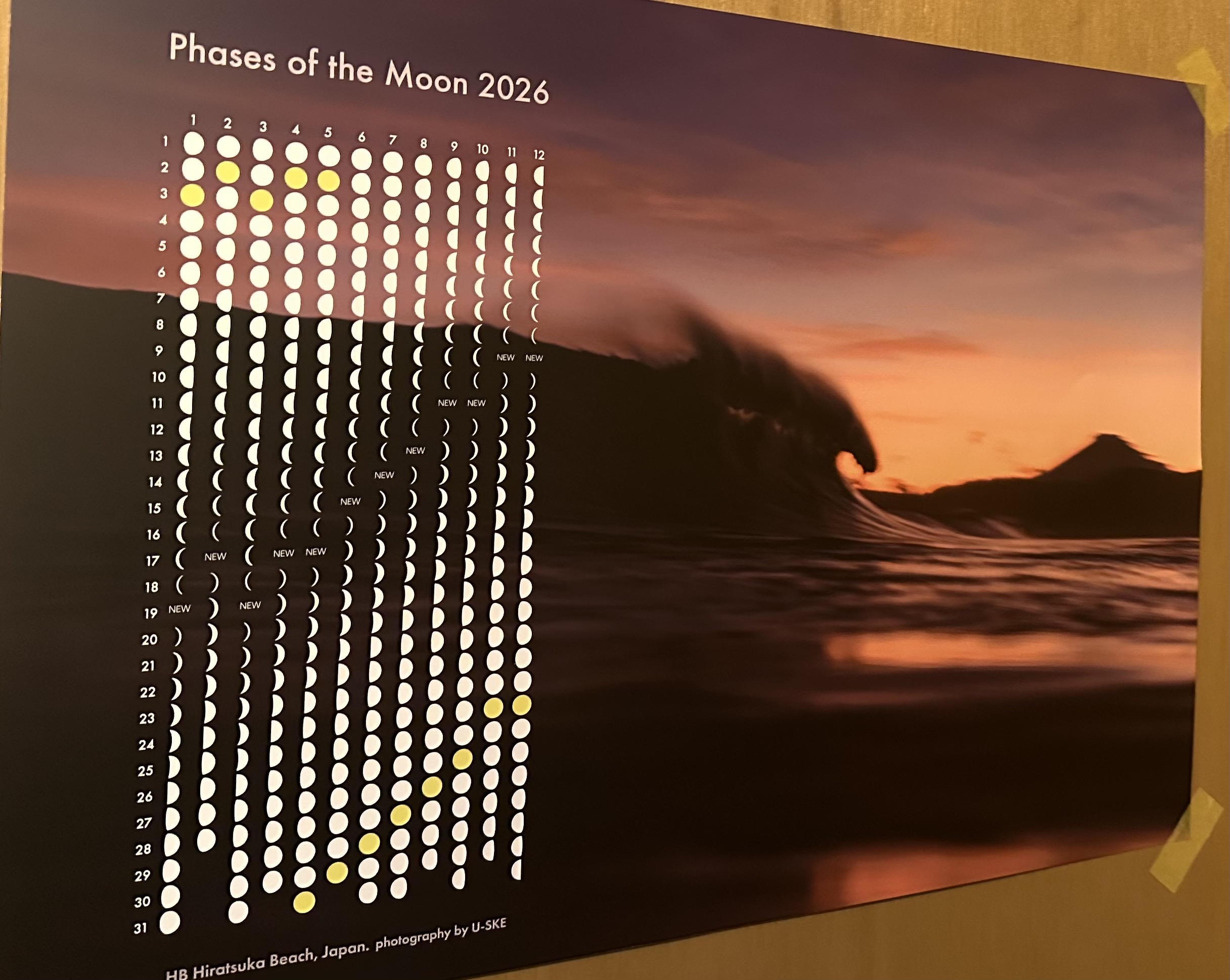 月の満ち欠け365日 ムーンポスター